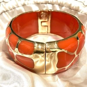 Angelique De Paris Wide Vermeil Safari Bangle